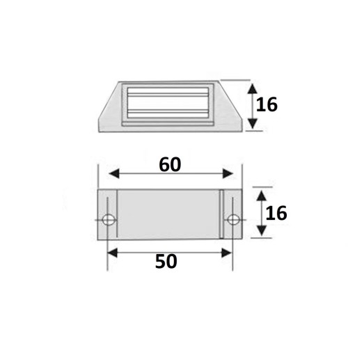 Магніт з планкою у відповідь великий сірий - 13737