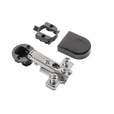 Петля для скла GTV міні, накладна з опорною планкою, чорна, H-0