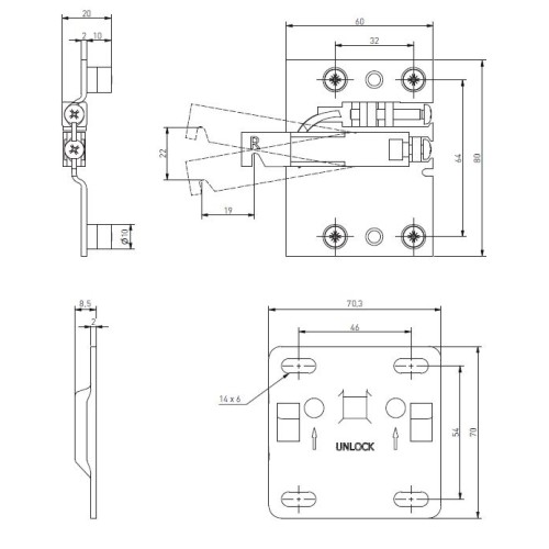Підвіс меблевий GTV 10C (Л+П) із Заглушками, 240 кг, Білий - ZK-ZAW-10C-KPL