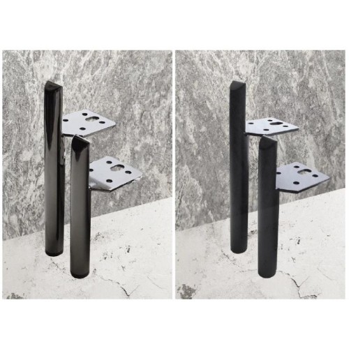 Нерегульована металева ніжка ARNIS у чорному матовому кольорі, висотою 180 мм - 00000014098