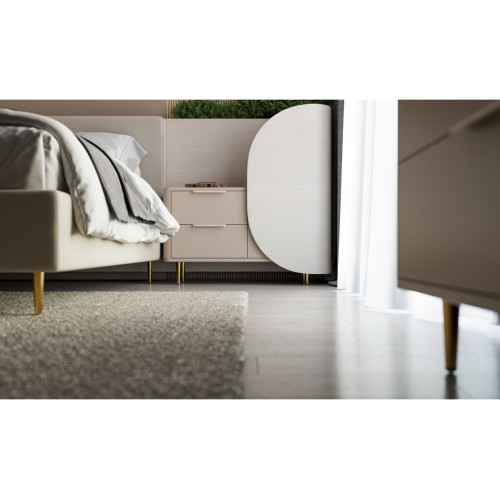 Ніжка меблева GTV SPIRE 130 мм, сталева, матове золото - NM-SPIRE-130-18