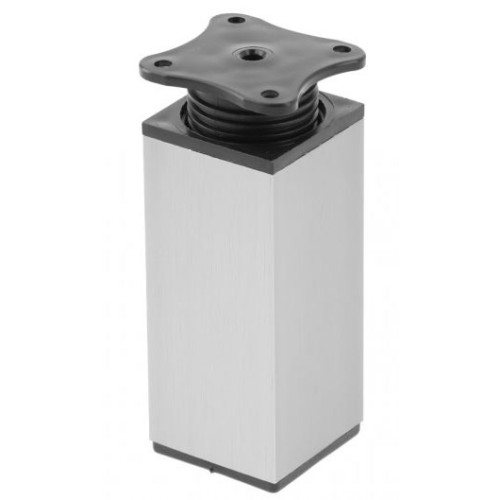 Ніжка алюмінієва DAK-26 40x40 мм інокс Н=100 мм регульована