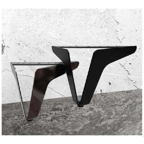 Нерегульована металева ніжка LETTON, чорний матовий, висота 130 мм - 00000014092