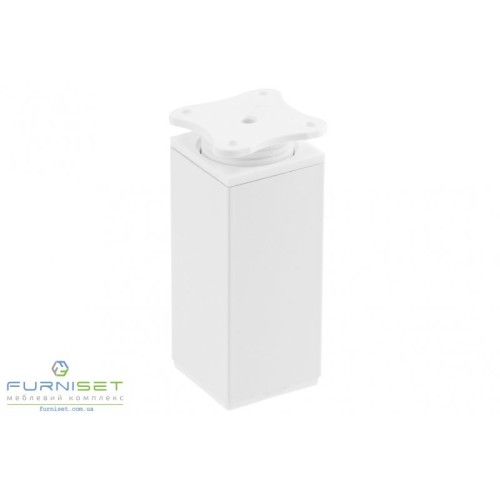 Ножка алюминиевая DAK-26 40x40мм белый Н=100 мм регулируемая - NM-DAK26-100-10