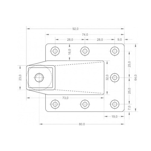 Ніжна регульована похила h-90мм Чорний - 12588
