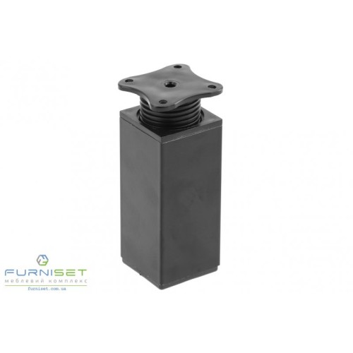 Ножка алюминиевая DAK-26 40x40мм чорний Н=100 мм регулируемая - NM-DAK26-100-20