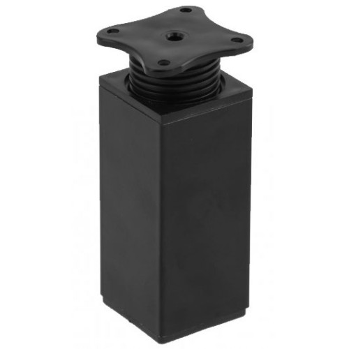 Ножка алюминиевая DAK-26 40x40мм чорний Н=100 мм регулируемая - NM-DAK26-100-20