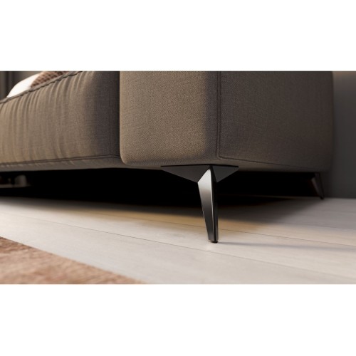 Ножка мебельная GTV STAR 125 мм, черная матовая, стальная - NM-STAR-125-20M