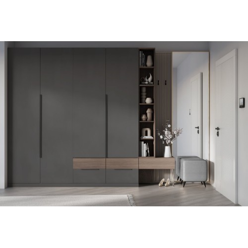 Ножка мебельная GTV ANCHOR 120 мм, стальная, черный матовый - NM-ANCHOR-120-20M