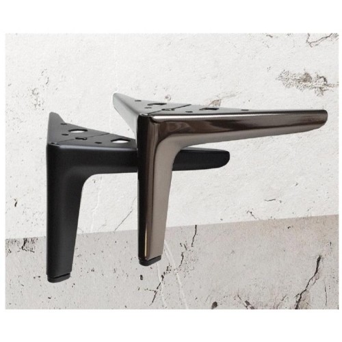 Нерегульована металева ніжка JUSTINE, колір чорний глянець, висота 120 мм - 00000014095