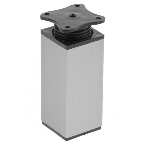 Ніжка алюмінієва DAK-26 40x40 мм інокс Н=100 мм регульована