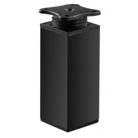 Ножка мебельная регулируемая GTV DAK-27 40×40мм H-100мм черный матовый