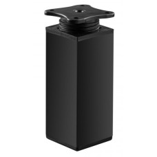 Ножка мебельная регулируемая GTV DAK-27 40×40мм H-100мм черный матовый