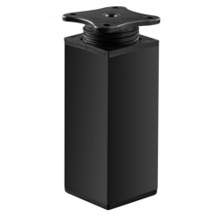 Ніжка меблева регульована GTV DAK-27 40×40мм H-100мм чорний матовий