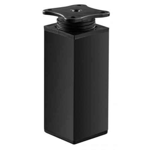 Ніжка меблева регульована GTV DAK-27 40×40мм H-100мм чорний матовий - NM-DAK27-100-20