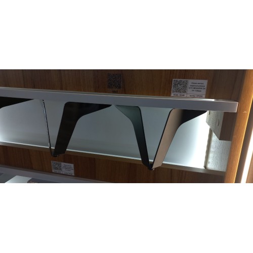 Нерегульована металева ніжка LETTON, чорний матовий, висота 130 мм - 00000014092