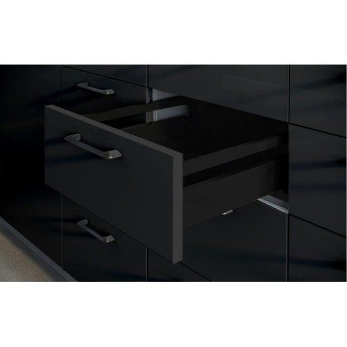 Висувна ящик GTV Axis Pro 500 мм, середній H-120 мм, чорний, з доводчиком Soft Close - 2653