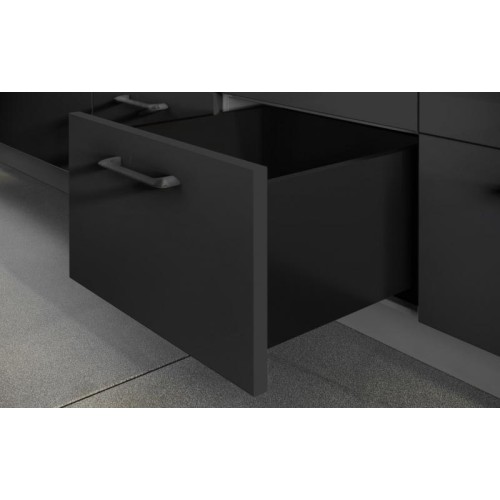 Ящик висувний GTV Axis Pro 450 мм H-200 дуже високий, чорний, з доводчиком - 2645