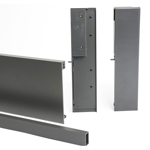 Axis Pro графіт, передня панель з двома кріпленнями, висока скринька, 1200мм - PB-AXISPRO-ZESWEW-C