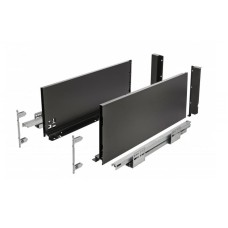 Висувний ящик GTV Axis Pro Push to Open 500 мм, H-200 мм, чорний, система без ручок (D2)