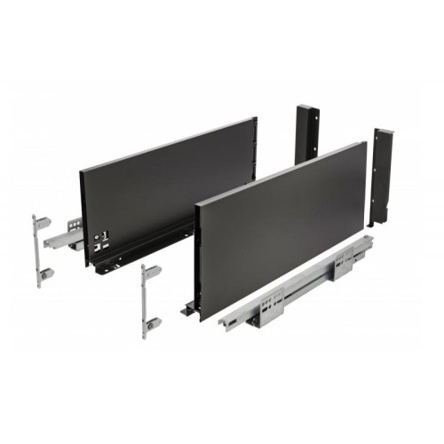 Висувна скринька GTV Axis Pro Push to Open 500 мм, H-200 мм, чорна, система без ручок (D2) - 16473