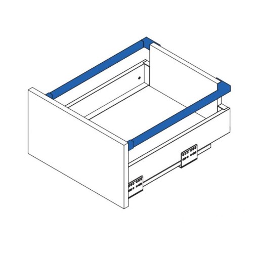 Рейлінг GTV Axis Pro чорний для ящика L-450 мм, 2 шт - 2621