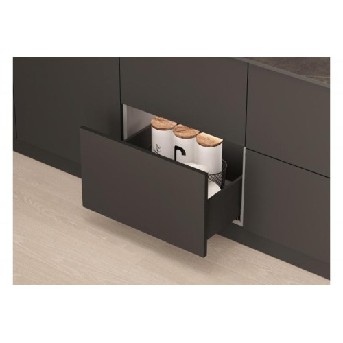 Висувна скринька GTV Axis Pro Push to Open 500 мм, H-200 мм, чорна, система без ручок (D2) - 16473