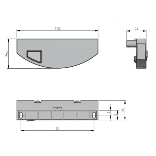 Axis Pro Зачіп NINKA для внутрішньої скриньки,антрацит - PB-ZA-FA-11