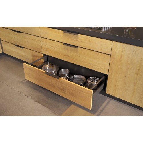 Выдвижная система Modern Box PRO, L=450 мм, Средний, антрацит, Soft Close - PB-MBPRO-KPL450B