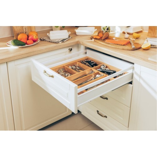 Висувна система Modern Box PRO, L=500 мм, Низький, білий, Soft Close - PB-MBPRO-KPL500A1