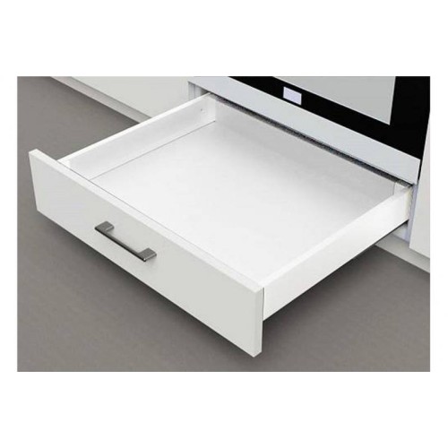 Висувна ящик Axis Pro під духовку, L=450 мм, H=69 мм, Soft Close, білий - PB-AXISPRO-KPL69-450-10