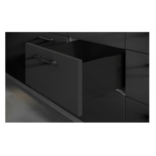 Висувна скринька GTV Axis Pro 500 мм, висока H-168 мм, чорна, з доводчиком Soft Close - 2654