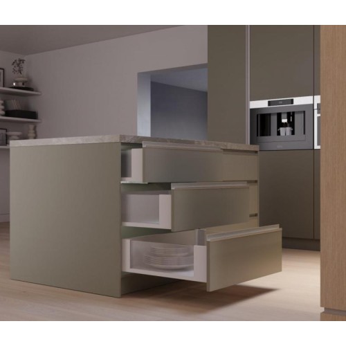 Axis Pro GLASS графіт, низька скринька 86мм, ширина 450мм - PB-AXISPRO-GLASS-KPL450A