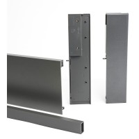 Axis Pro графіт, передня панель з двома кріпленнями та двома рейлінгами, середня скринька, 1200мм