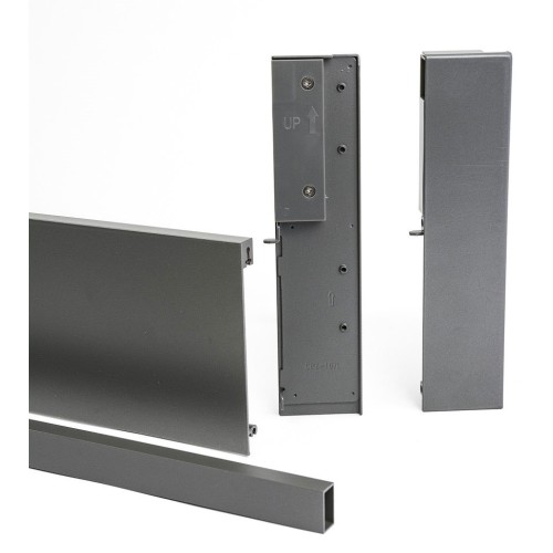 Axis Pro графіт, передня панель з двома кріпленнями та двома рейлінгами, середня скринька, 1200мм - PB-AXISPRO-ZESWEW-B