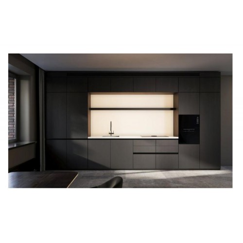 Выдвижной ящик GTV AXIS PRO GLASS 500 мм, высокий H-167 мм, черный (с доводчиком, полное выдвижение) - 16450