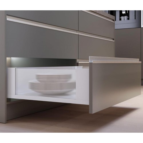 Axis Pro GLASS белый, низкий ящик 86мм, ширина 500мм - PB-AXISPRO-GLASS-KPL500A1