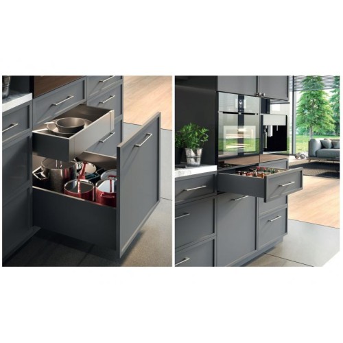 Axis Pro графіт, панель під духовку, 450мм x 69мм - PB-AXISPRO-KPL69-450-60