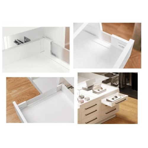 Axis Pro GLASS белый, высокий ящик 168мм, ширина 450мм - PB-AXISPRO-GLASS-KPL450C1