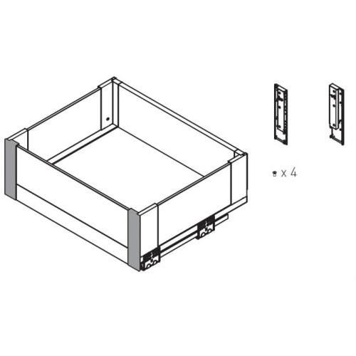 З'єднувач внутрішнього фасаду зі склом GTV Axis Pro GLASS C2, високий H167, чорний - 16466