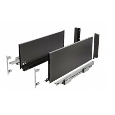 Висувна скринька GTV Axis Pro Push to Open 500 мм, висока H-168 мм (C2), чорна, система без ручок