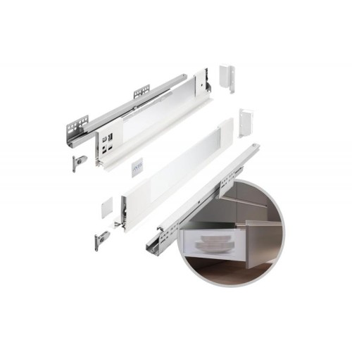 Axis Pro GLASS белый, низкий ящик 86мм, ширина 500мм - PB-AXISPRO-GLASS-KPL500A1