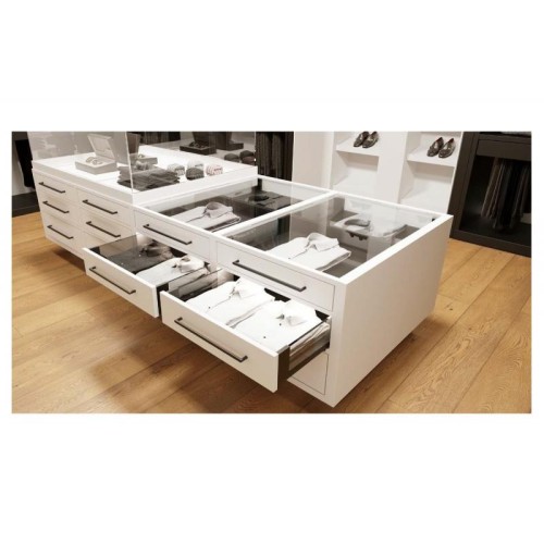 Axis Pro GLASS білий, низький ящик 86мм, ширина 450мм - PB-AXISPRO-GLASS-KPL450A1