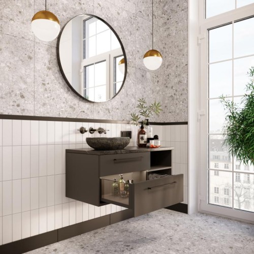 Axis Pro GLASS графіт, середня скринька 120мм, ширина 500мм - PB-AXISPRO-GLASS-KPL500B