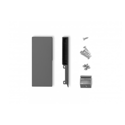 З'єднувач внутрішнього фасаду зі склом GTV Axis Pro GLASS A низький H84, графіт - 16462