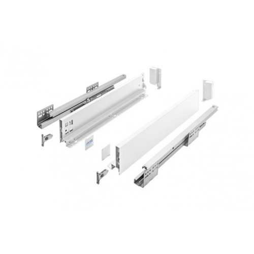 Висувна ящик Axis Pro під духовку, L=450 мм, H=69 мм, Soft Close, білий - PB-AXISPRO-KPL69-450-10