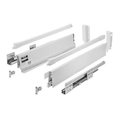 Висувна система Modern Box PRO L=500 мм, Середній, білий, Soft Close - PB-MBPRO-KPL500B1