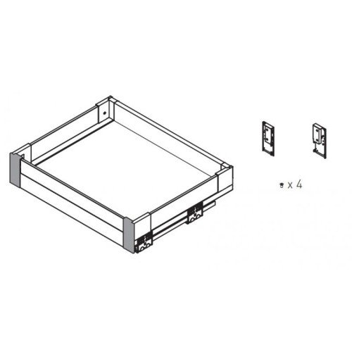 З'єднувач внутрішнього фасаду зі склом GTV Axis Pro GLASS A2, низький H84, чорний - 16465