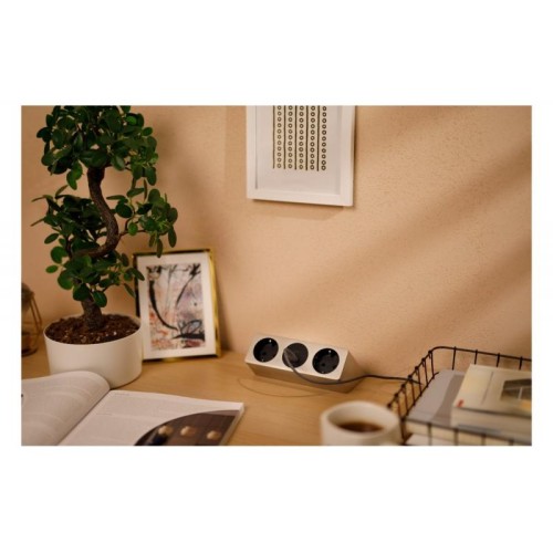 Подовжувач GTV настільний Sofito з кріпленням, 2xSchuko, USB A+C, кабель 1,5 м, інокс - 16217