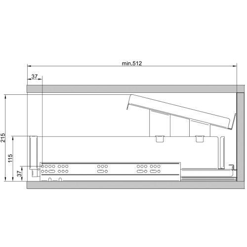 Полиця додаткова для взуття MAXIMA PURO Чорний матовий KB=900 - WE35.0008.01.A18